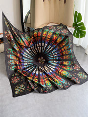 Contrast Color Printed Sun Protection Shawl&Scarf