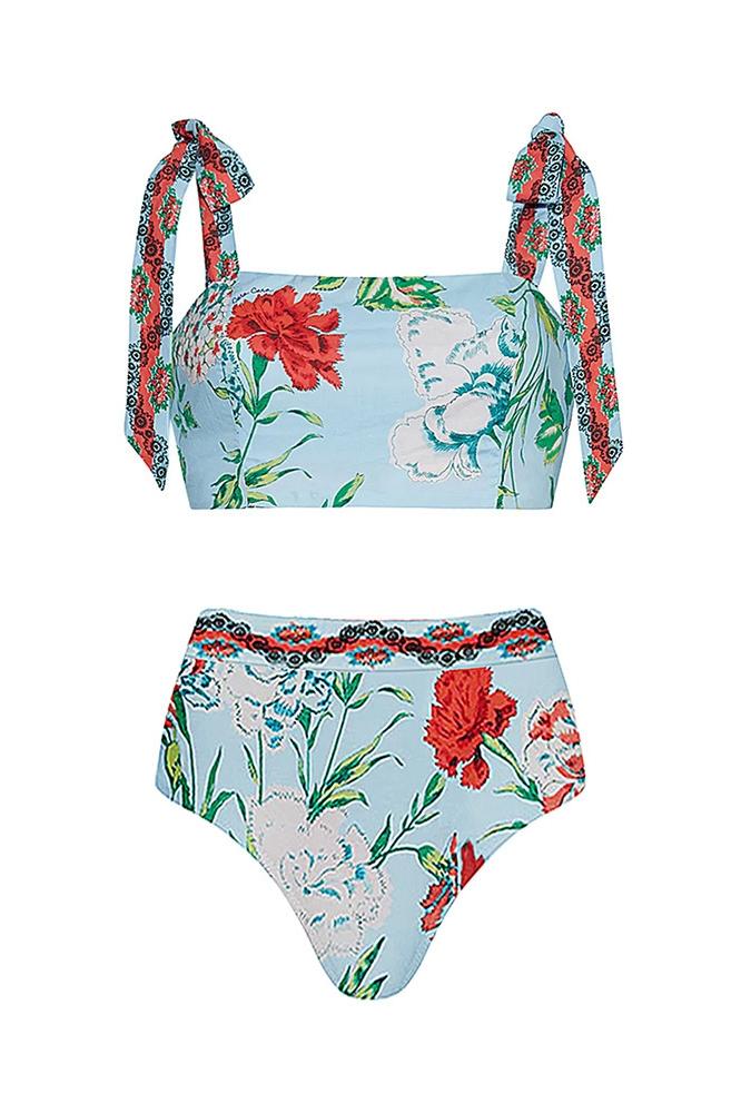 Eartha Printed Strap Three-pieces Swim Set