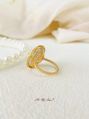 Gold-plated Baroque Pearl Ring