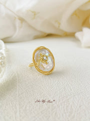 Gold-plated Baroque Pearl Ring