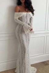 Emily Off Shoulder Lace Maxi Dress