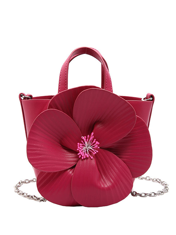 Flower Shape Pleated Split-Joint Bags Crossbody Bags Handbags Tote Bags