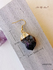 Natural Amethyst Drop Earrings