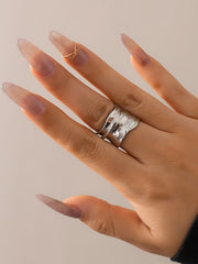 Geometric Solid Color Rings Accessories