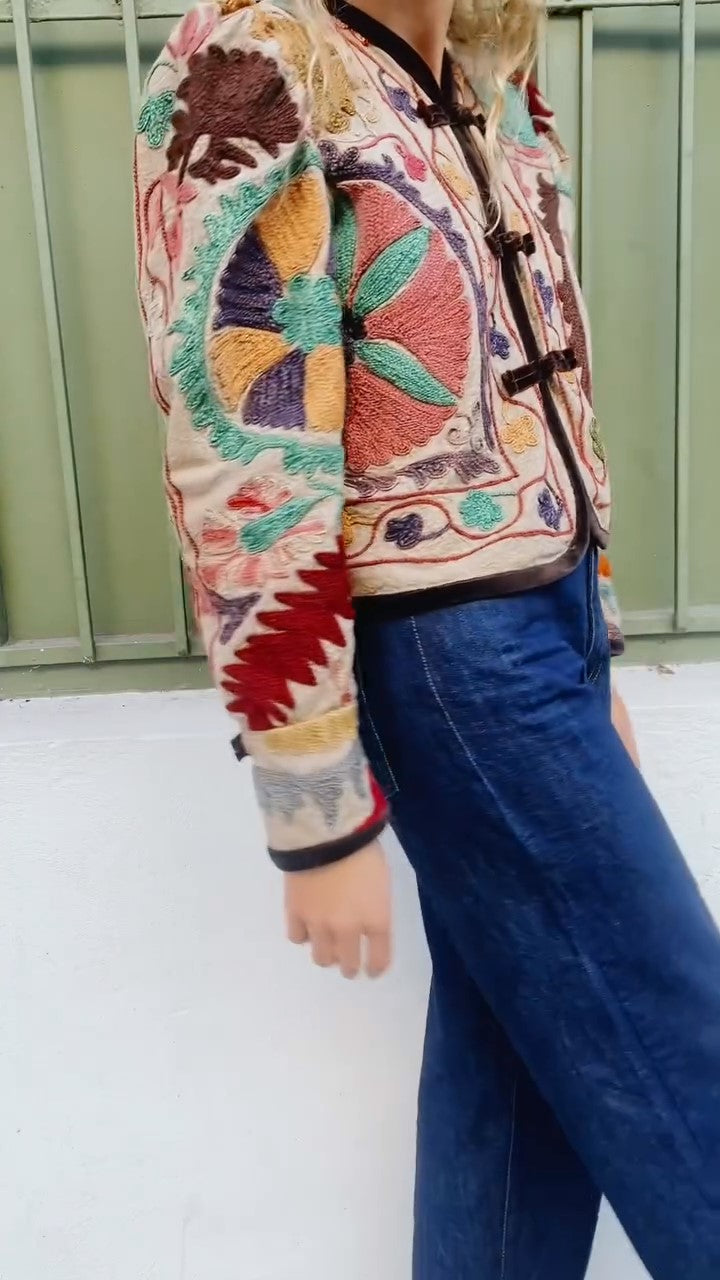 Hand-embroidered jeweled jacket