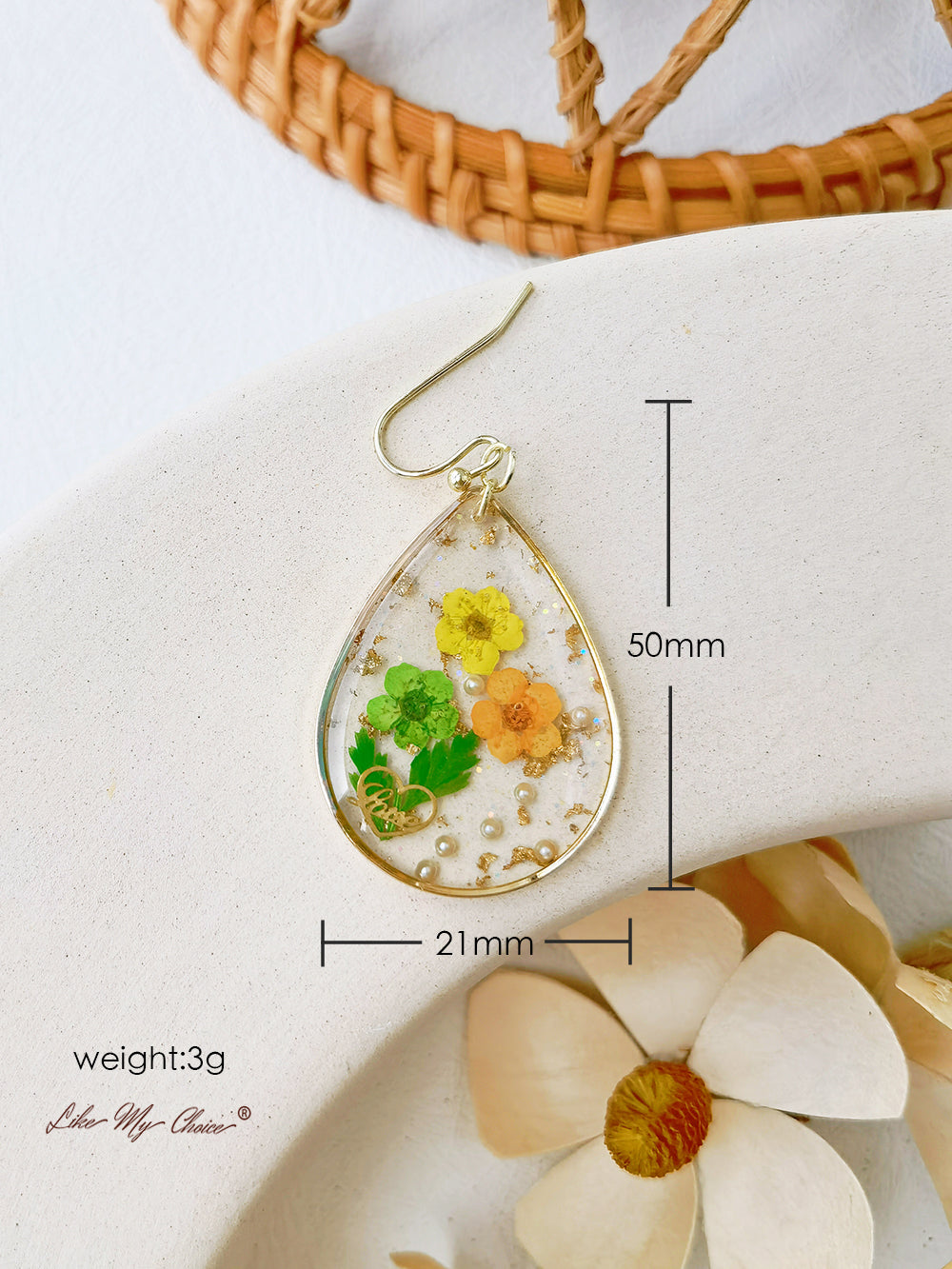 Forget Me Not Drop Flower Earrings