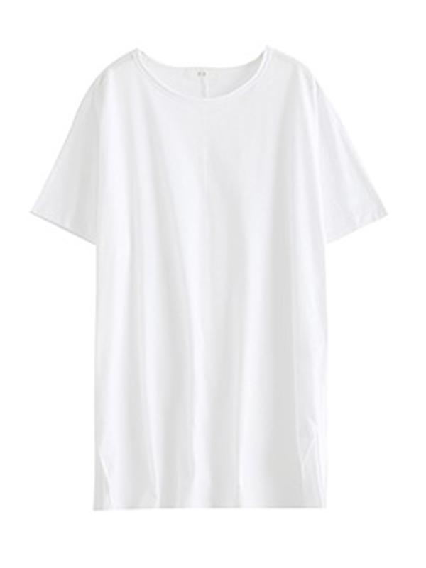 Loose Simple Solid Comfortable T-Shirts