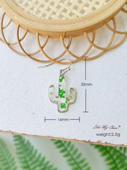 Lace Cactus Dried Flower Earrings