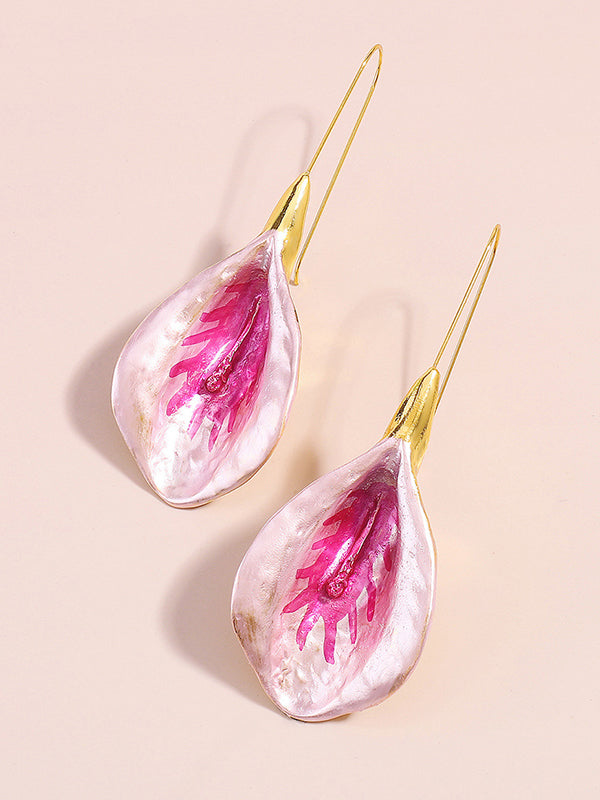 Flower Shape Drop Earrings