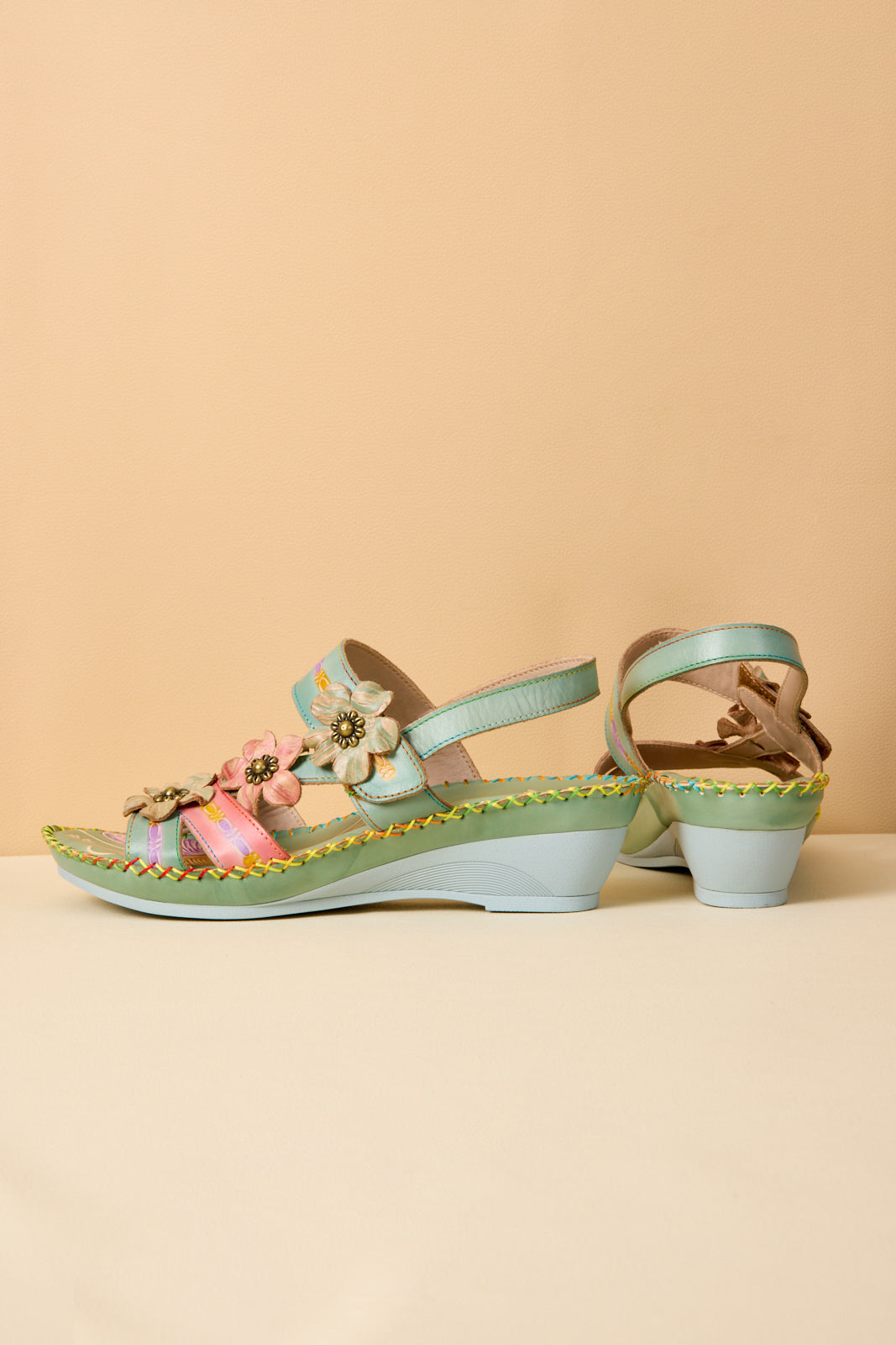 Soffia | Rosalie Floral Applique Slingback Sandals