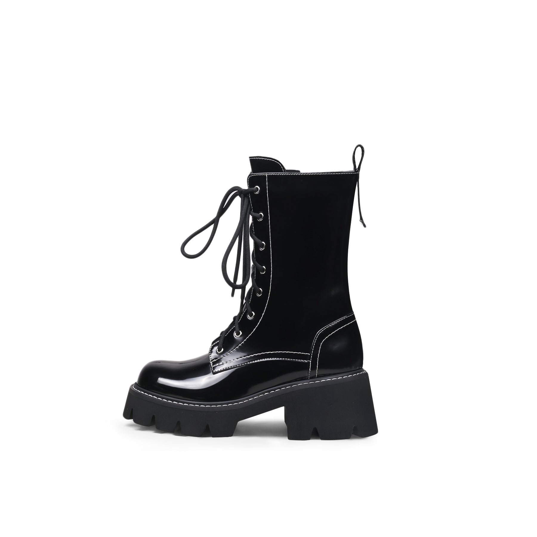 JADYROSE | DANNY LACE UP BLACK LEATHER BOOT