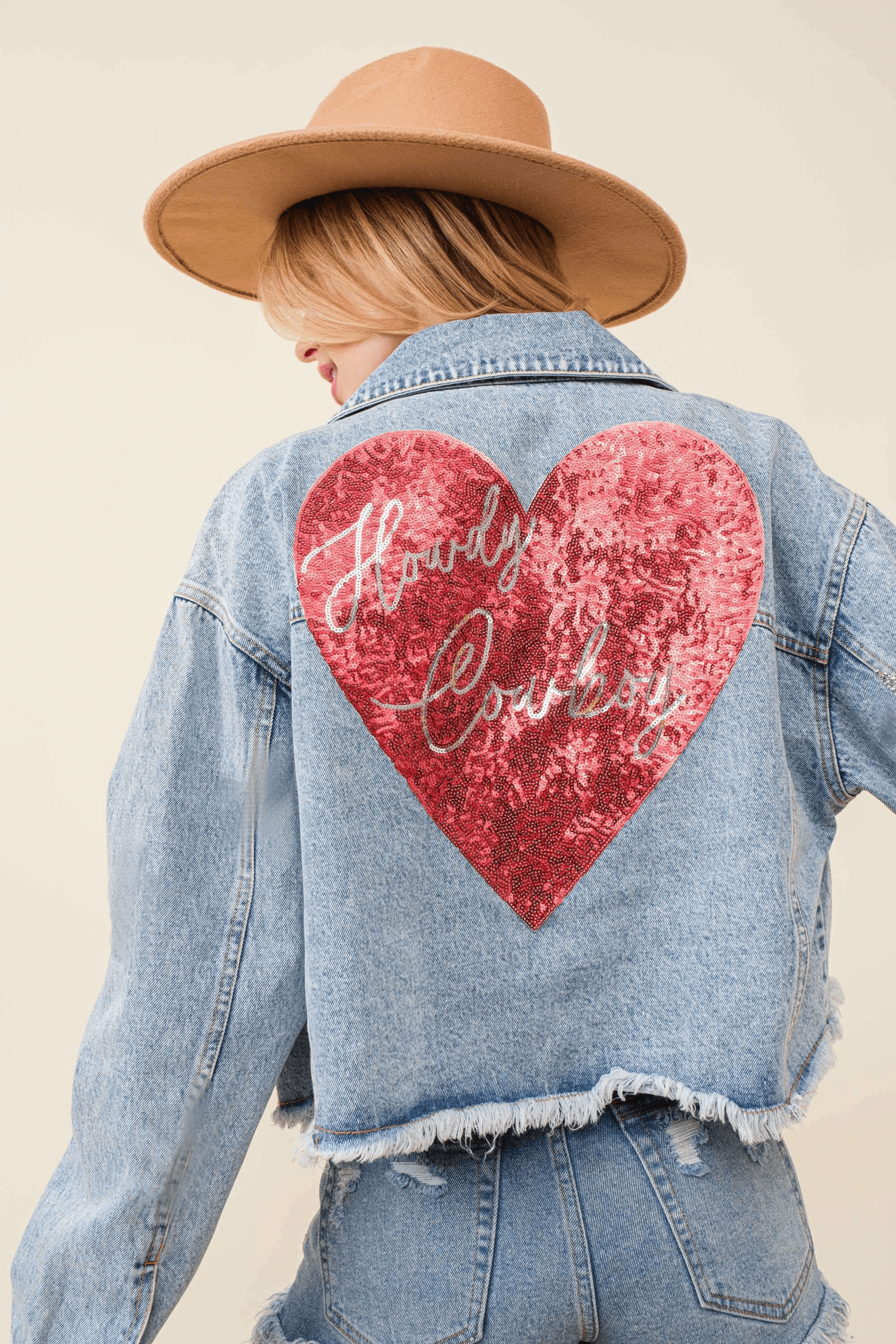 Flordy Heart Cowgirl Denim Jacket