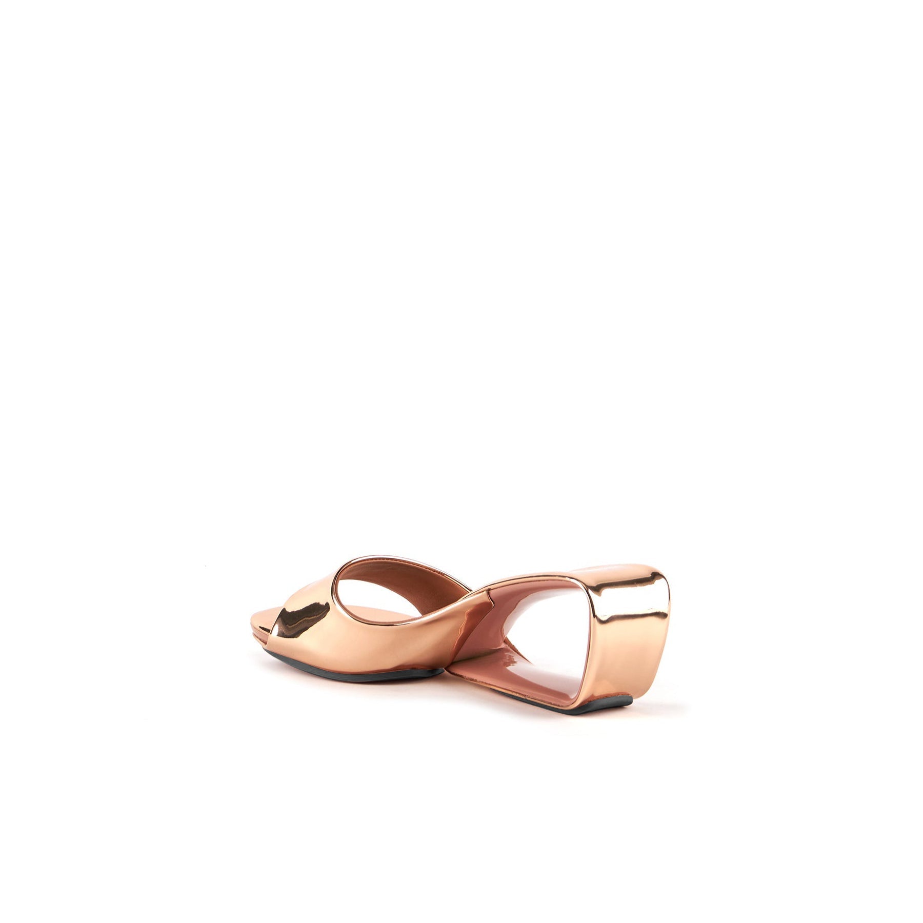 Jady Rose | In Your Court Leather Slides - Rose Gold