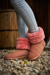 SMAIBULUN Ugg | Adelene Sherpa Woolen Boots - Pink