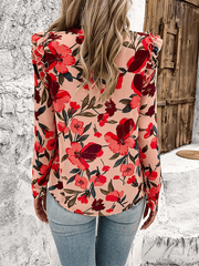 Aries Floral Button Up Blouse