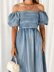 Patricia Off The Shoulder Denim Dress