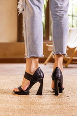 Jady Rose | Icon Classy Leather Heels - Black