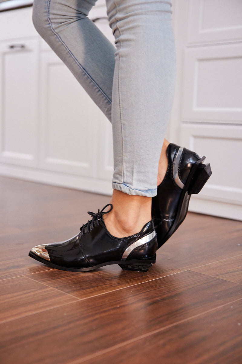 Jady Rose | Bancroft Leather Oxford Pump - Black