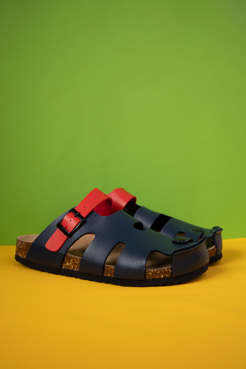 MAIBULUN | Summer Picnic Cut-Out Clog - Navy