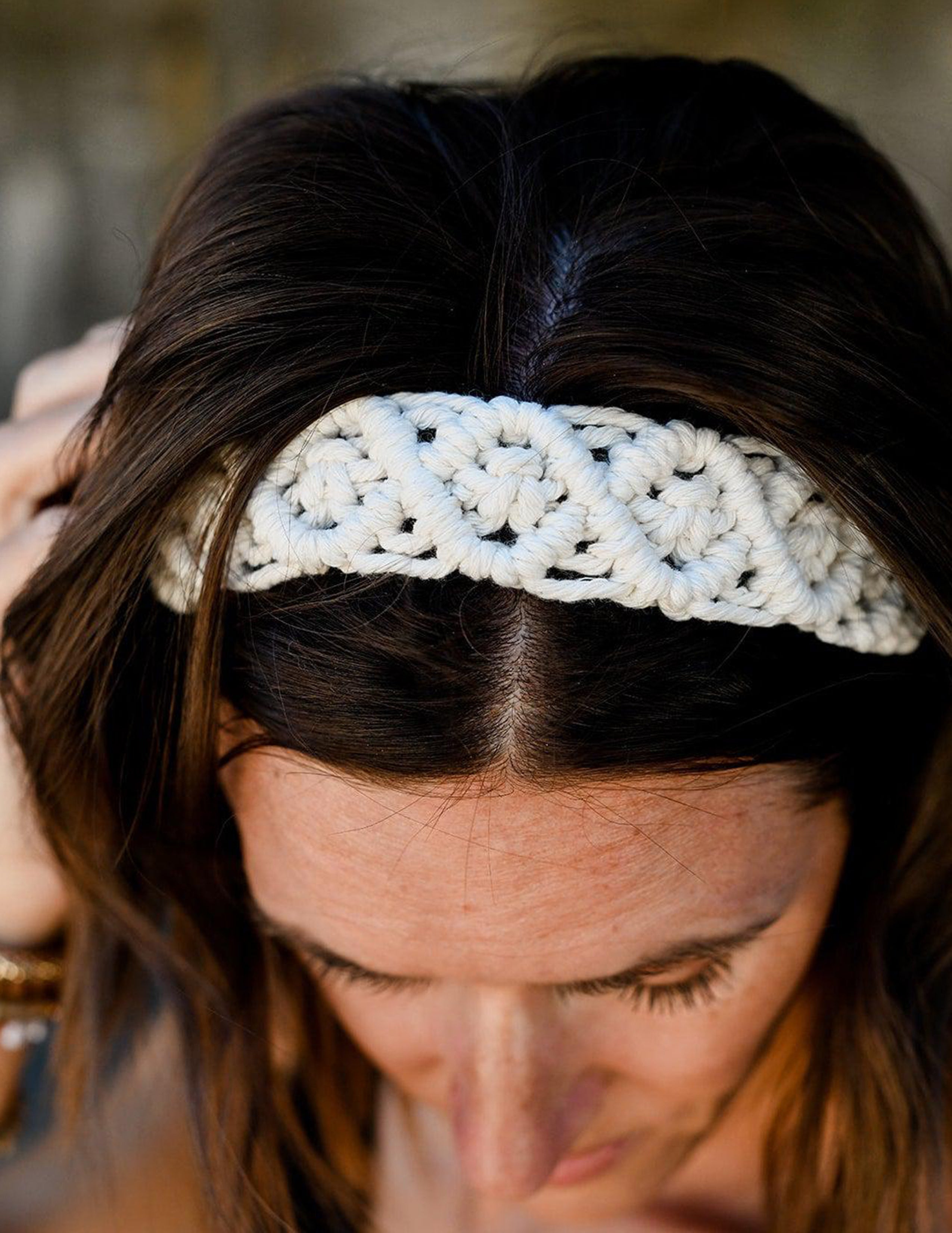 Handmade Elastic Macrame Headband