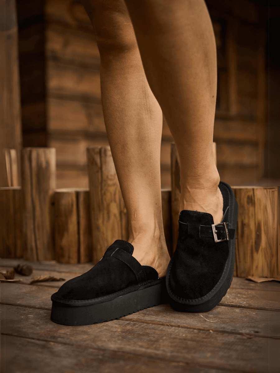 SMAIBULUN Ugg | Forever Iconic Platform Clog - Black