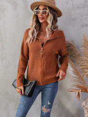 AILISH KNIT JACKET- CARAMEL