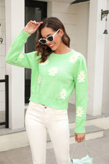 Sweeney Daisy Knitted Sweater - Green