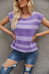 Diego Knit Striped Sleeveless Top