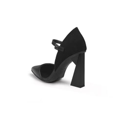 Jady Rose | Dreamscape Leather Heel Pump - Black