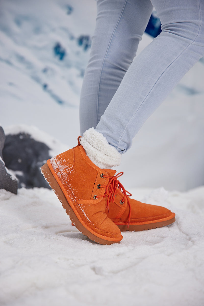 Smaibulun Ugg | Bellman Wool Lined Lace-Up Boots - Orange