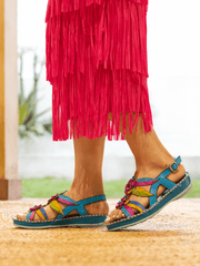 SOFFIA | SKYLAR BLOSSOM APPLIQUE LEATHER SLINGBACK SANDAL