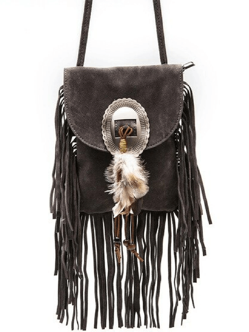 Western Crossbody Bag With Fringe