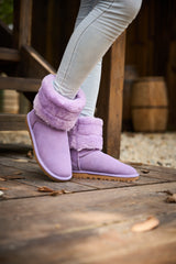 SMAIBULUN Ugg | Adelene Sherpa Woolen Boots - Lavender