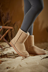 Smaibulun Ugg | Lovett Wool Blend Suede Shearling Boots - Sand