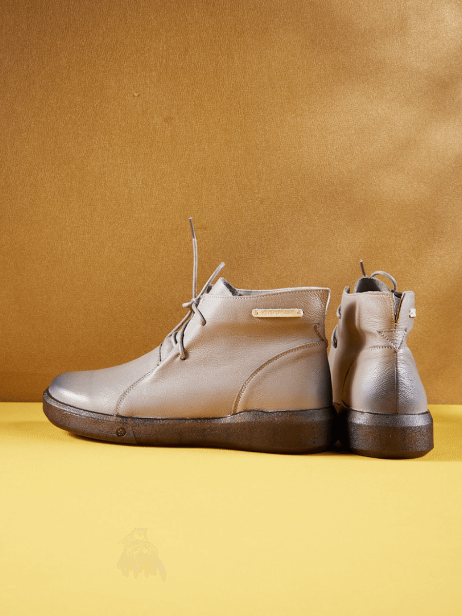 Rumour Has It | Brycen Low Ankle Leather Boots - Grey