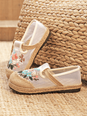 CACTUS ROSE | EMBROIDERED BLOSSOM ESPADRILLE LOAFER