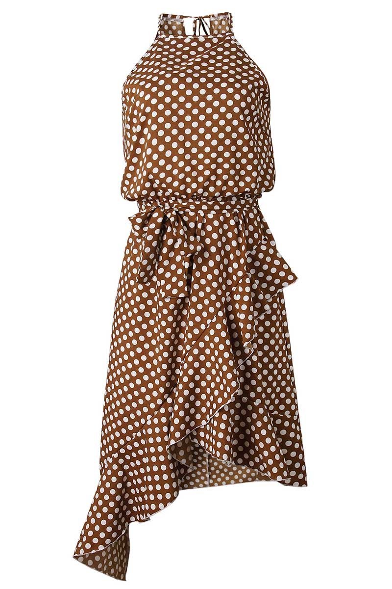 Chicindress Irregular Polka Dot Dress