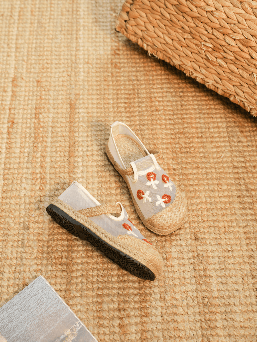 CACTUS ROSE | DAISY EMBROIDERED ESPADRILLE LINEN LOAFER