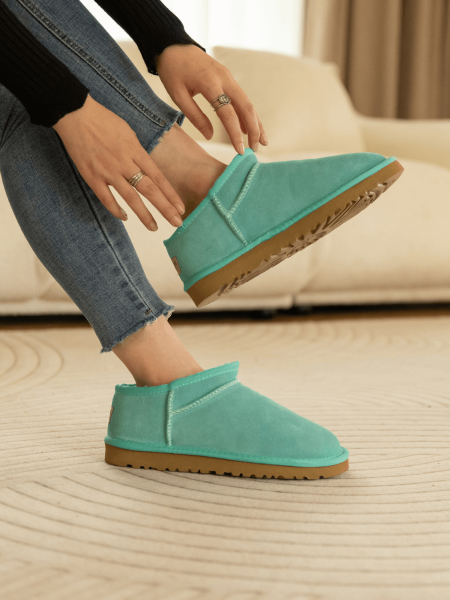 Smaibulun Ugg | Faux-Fur-Lined Suede Tasman Ankle Boot - Turquoise