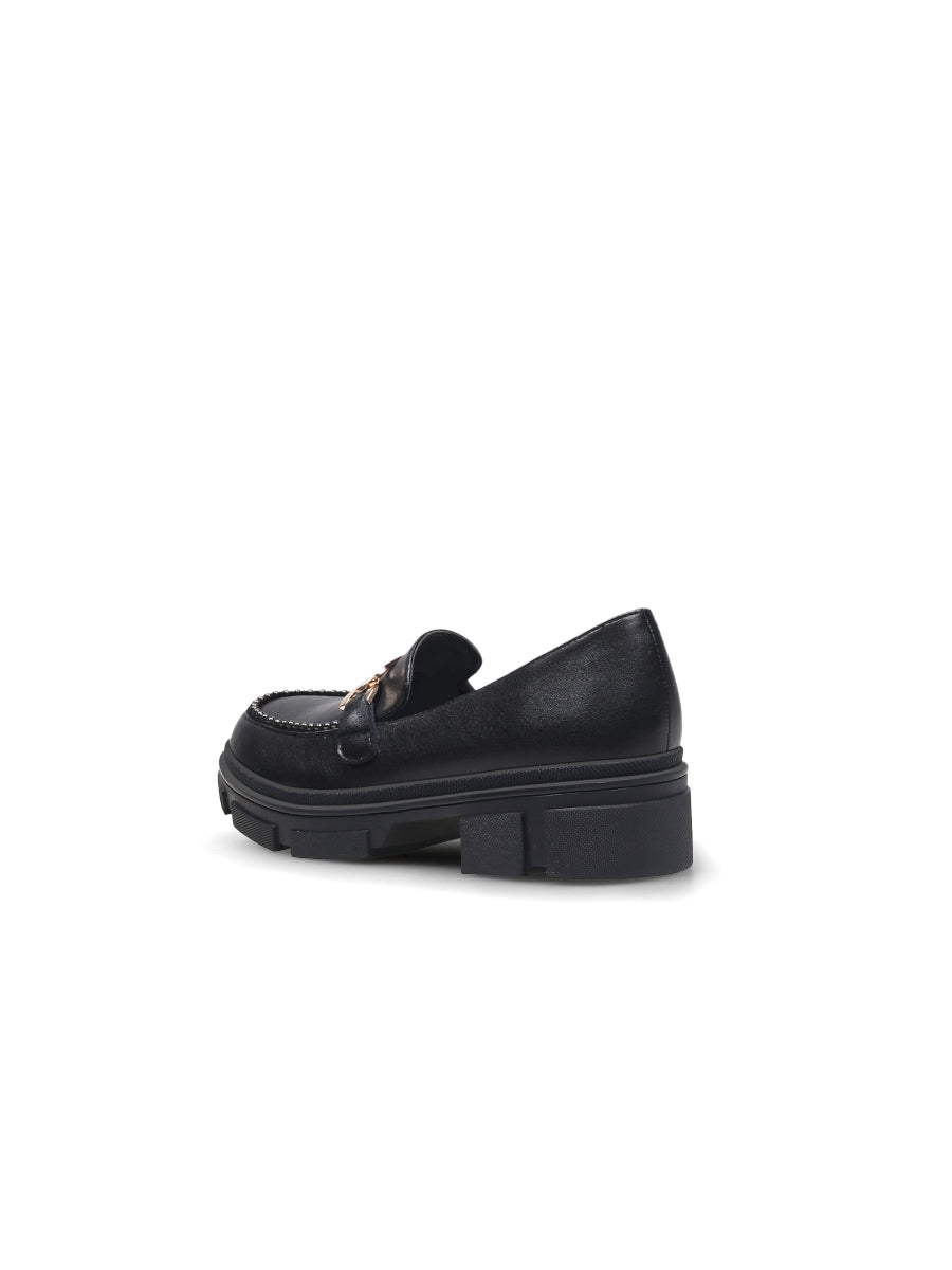 JadyRose | Black Pearl Leather Loafer