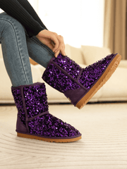 Smaibulun Ugg | Dallas Glam Sequin Shearling Boots - Purple