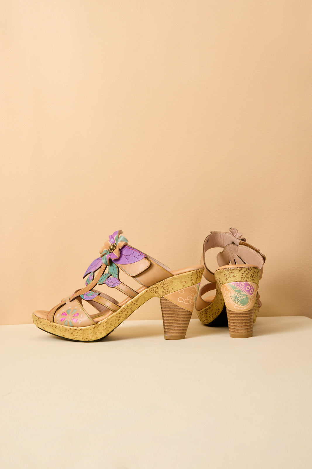 Soffia | Kalista Romance Floral Heel Sandals