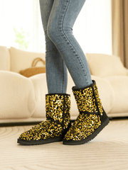 Smaibulun Ugg | Dallas Glam Sequin Shearling Boots - Gold