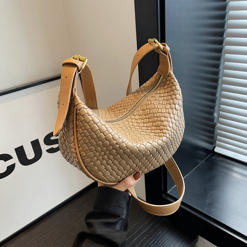 Woven-Style Shoulder Bag