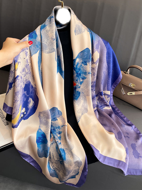 Flower Print Sun Protection Shawl&Scarf