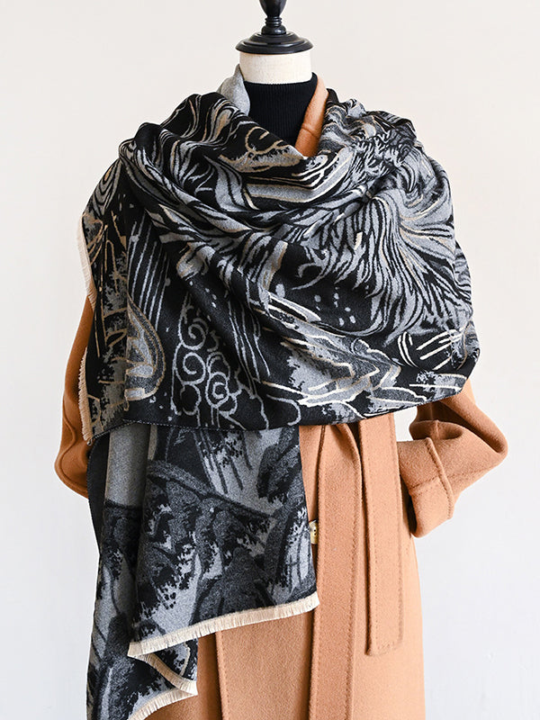 Jacquard Warp Knitting Shawl&Scarf