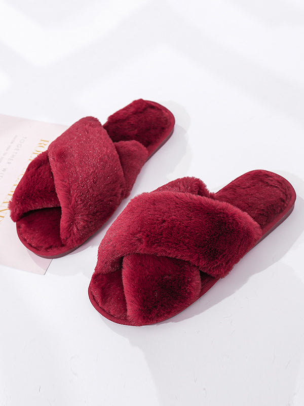 Open Toe Split-Joint Slippers