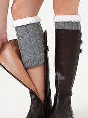 Casual Velvet Keep Warm Jacquard Leg Warmers Accessories