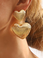 Heart Shape Drop Earrings