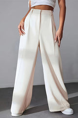 High Rise Wide Leg Pocketed Baggy Pants